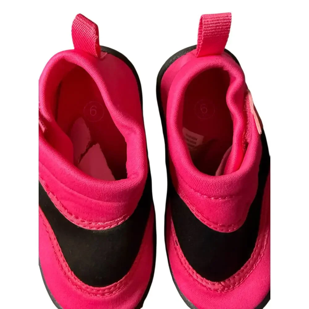 Destination Holiday Girls Pink Black Water Shoes Toddler Girls Size 6